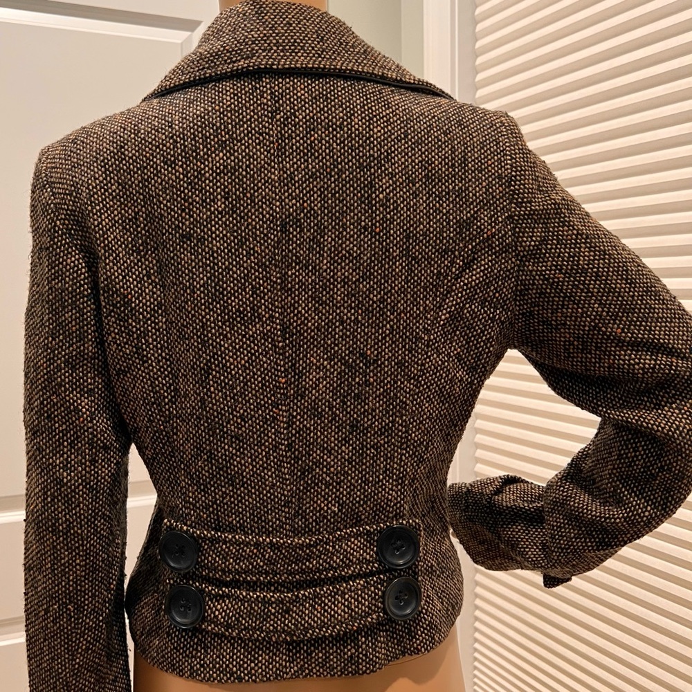 CAbi Short Tweed Jacket Single Button Size 8 - Picture 3 of 8